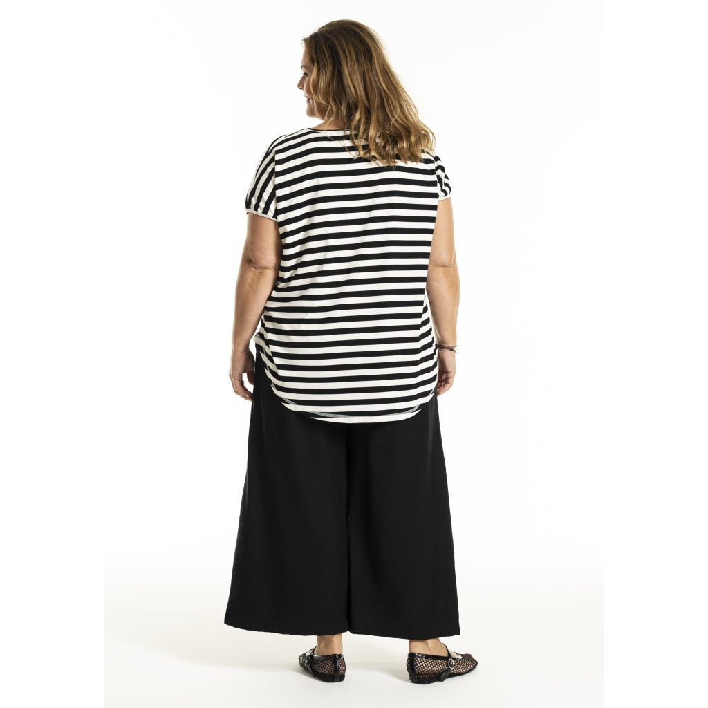 Gozzip Woman GGitte T-shirt striped T-Shirt Black Stripe