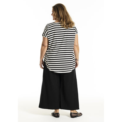 Gozzip Woman GGitte T-shirt striped T-Shirt Black Stripe