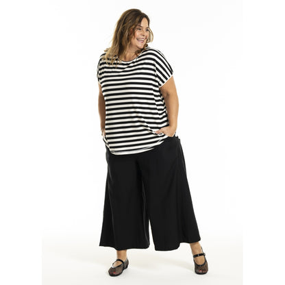 Gozzip Woman GGitte T-shirt striped T-Shirt Black Stripe