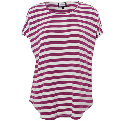Gozzip Woman GGitte T-shirt striped T-Shirt Lilac Stripe