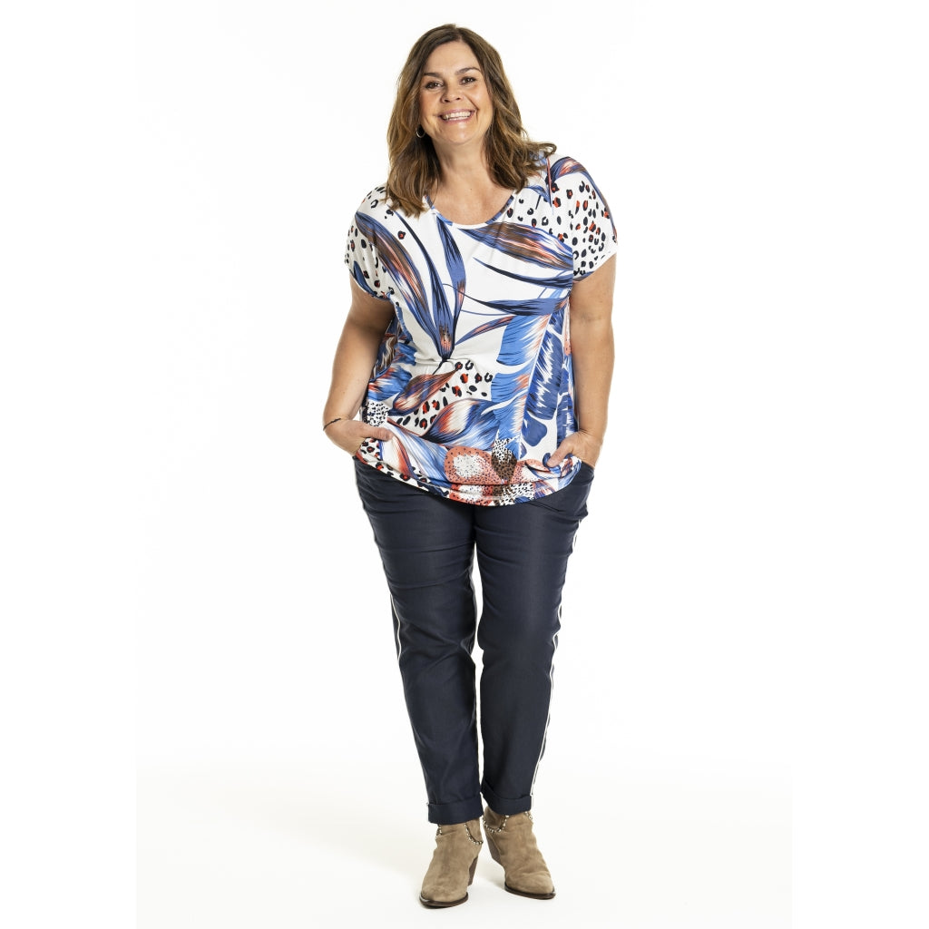 Gozzip Woman GGitte T-shirt with print T-Shirt Blue print