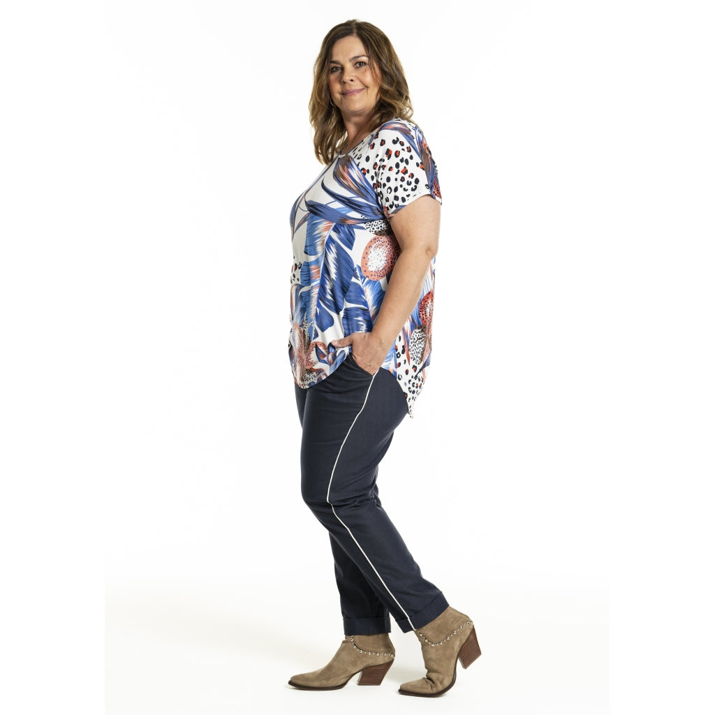 Gozzip Woman GGitte T-shirt with print T-Shirt Blue print