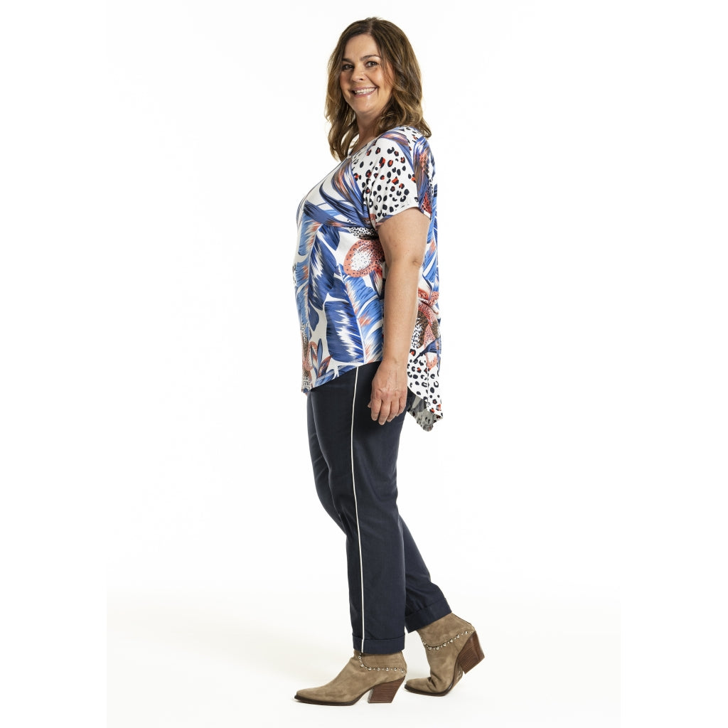 Gozzip Woman GGitte T-shirt with print T-Shirt Blue print