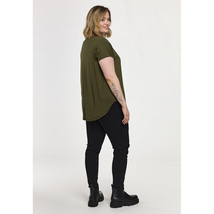 Gozzip Woman GGitte T-shirt with print T-Shirt Olive