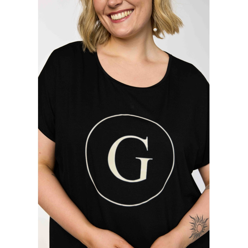 Gozzip Woman GGitte T-shirt with print T-Shirt Black