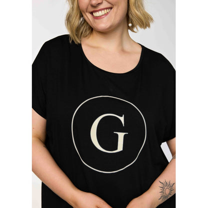 Gozzip Woman GGitte T-shirt with print T-Shirt Black