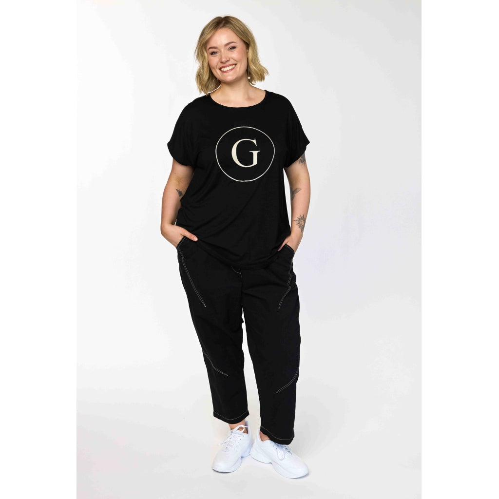 Gozzip Woman GGitte T-shirt with print T-Shirt Black