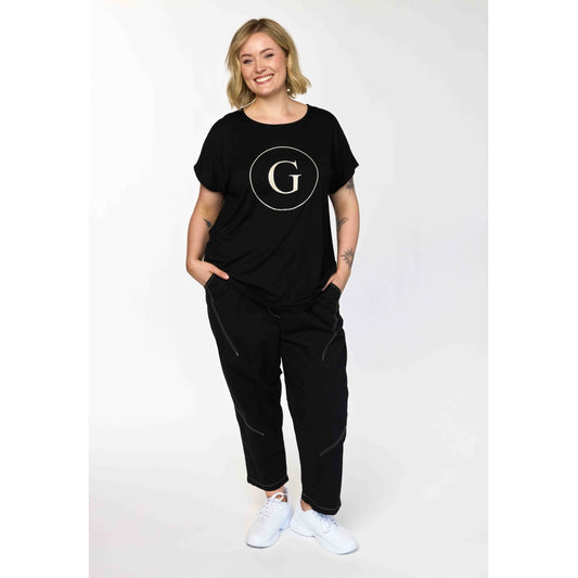 Gozzip Woman GGitte T-shirt with print T-Shirt Black