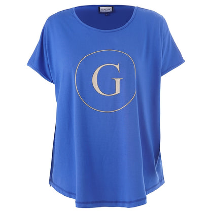 Gozzip Woman GGitte T-shirt with print T-Shirt Blue