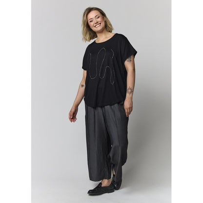 Gozzip Woman GGitte T-shirt with print T-Shirt Black