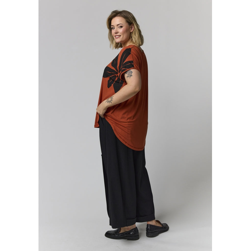 Gozzip Woman GGitte T-shirt with print T-Shirt Paprika