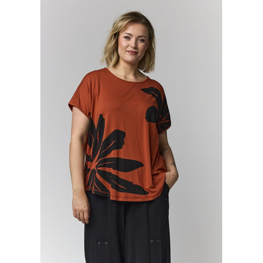 Gozzip Woman GGitte T-shirt with print T-Shirt Paprika