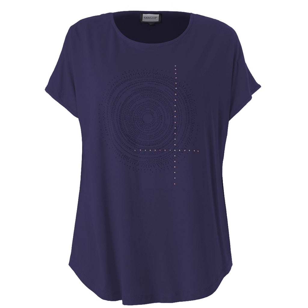 Gozzip Woman GGitte T-shirt with print T-Shirt 100 Navy