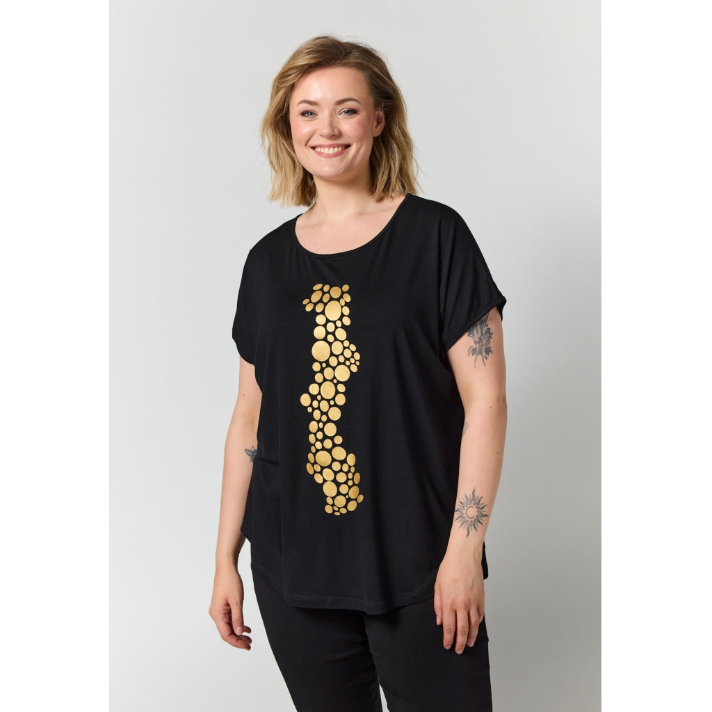 Gozzip Woman GGitte T-shirt with print T-Shirt Black