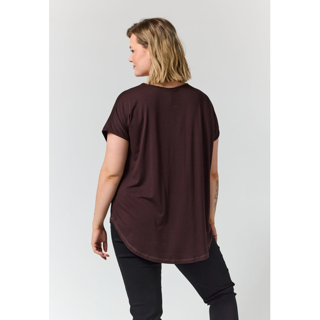 Gozzip Woman GGitte T-shirt with print T-Shirt Brown