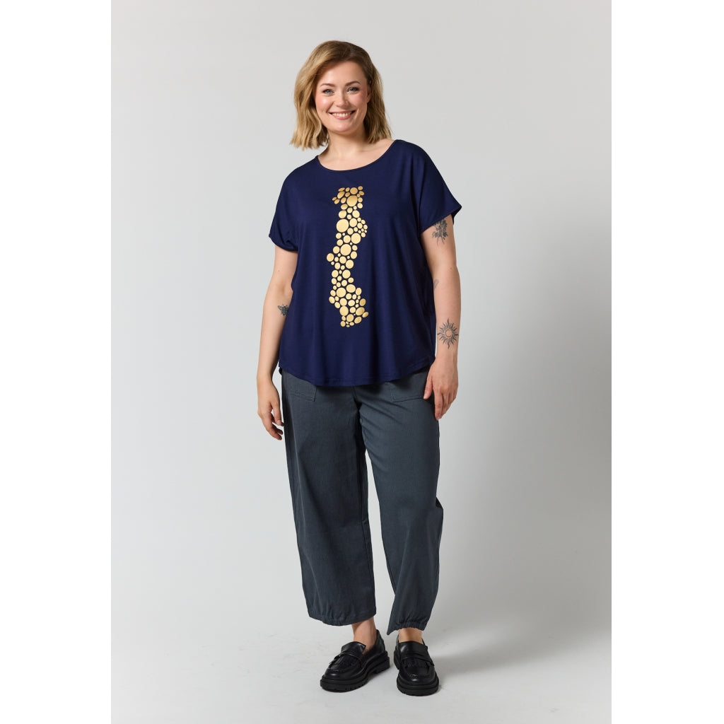 Gozzip Woman GGitte T-shirt with print T-Shirt Navy