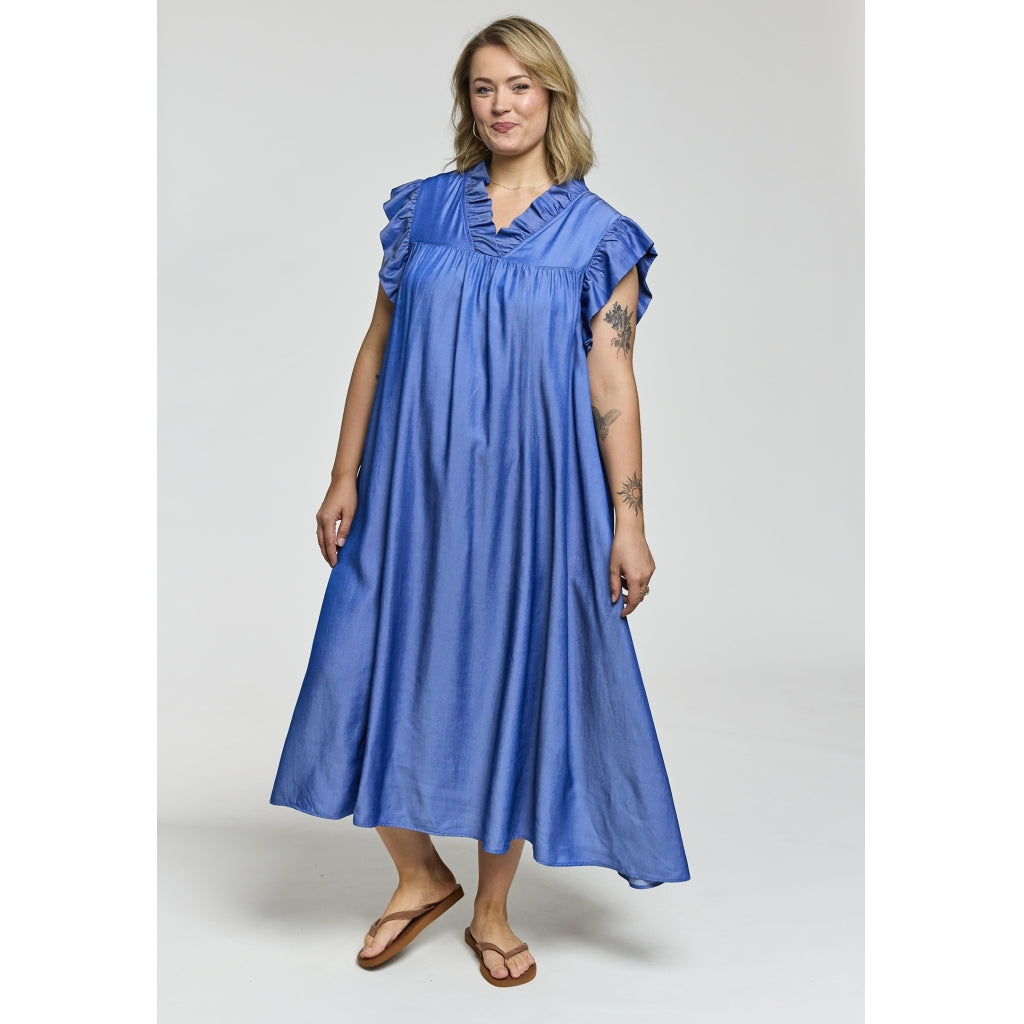 Gozzip Woman GGreta Dress Dress Blue denim look
