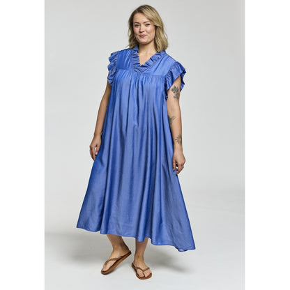 Gozzip Woman GGreta Dress Dress Blue denim look