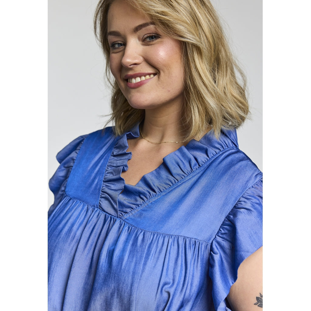 Gozzip Woman GGreta Dress Dress Blue denim look