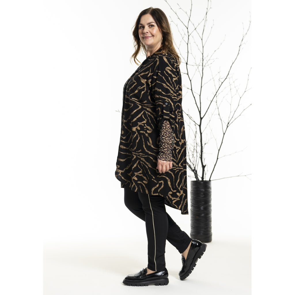 Gozzip Woman GHeika Leggings with piping Leggings Black