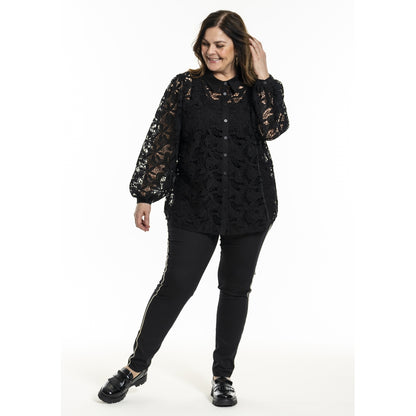 Gozzip Woman GHeika Leggings with piping Leggings Black