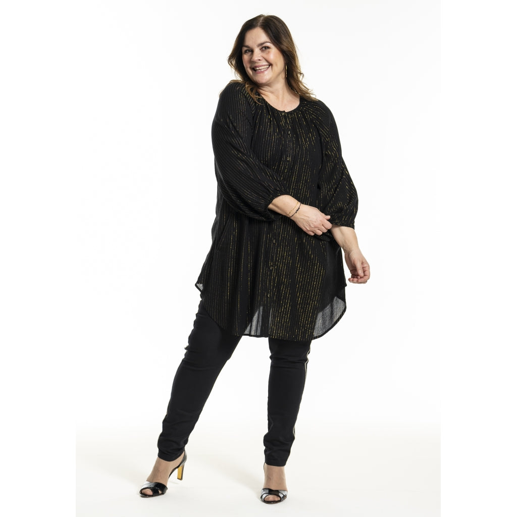 Gozzip Woman GHeika Leggings with piping Leggings Black