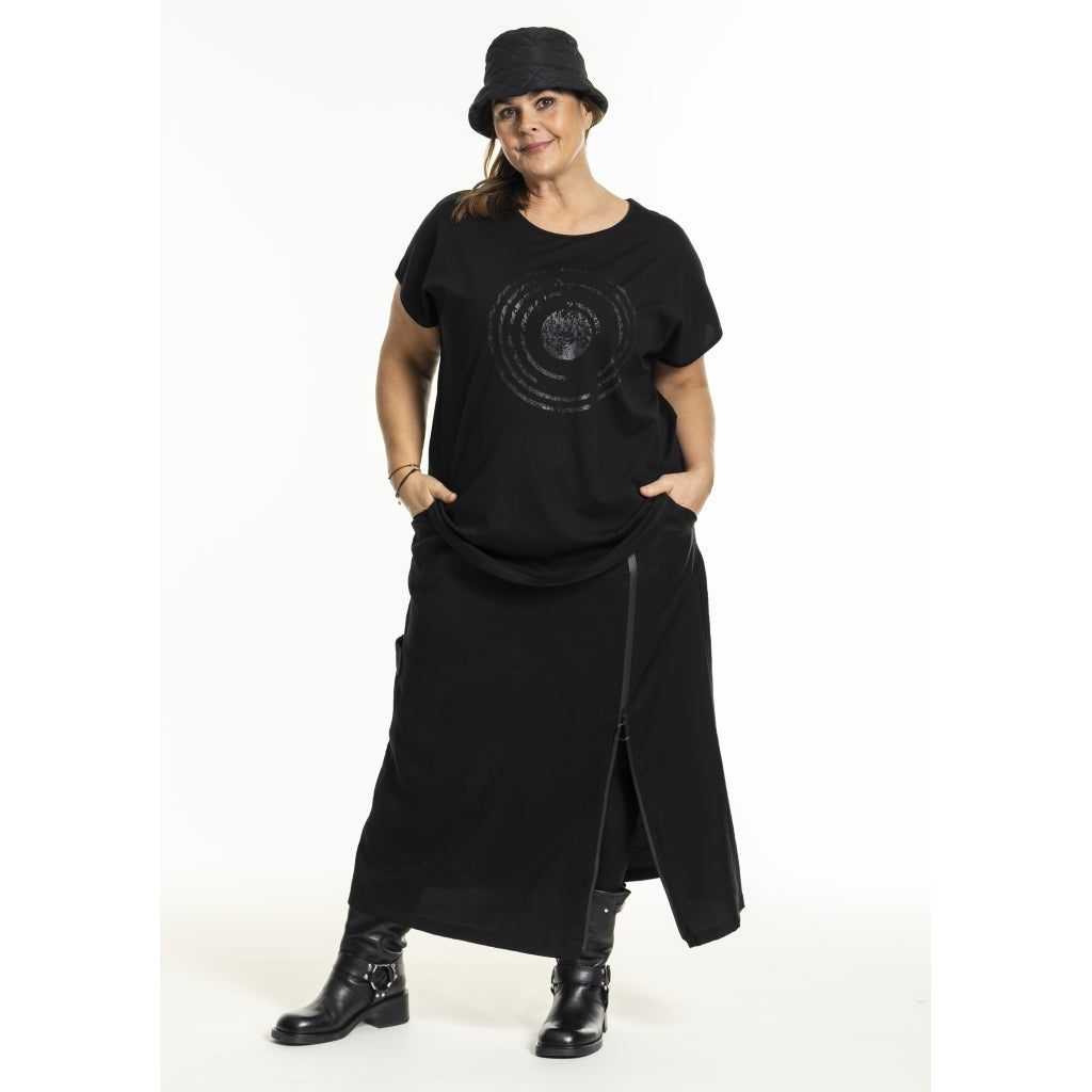Gozzip Woman GHensia T-Shirt w print T-Shirt Black