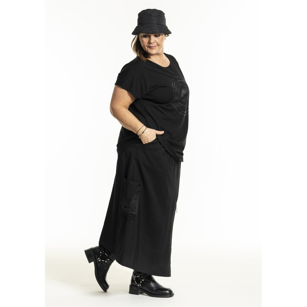 Gozzip Woman GHensia T-Shirt w print T-Shirt Black