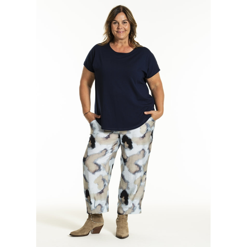 Gozzip Woman GIla Pants Pants Blue watercolor