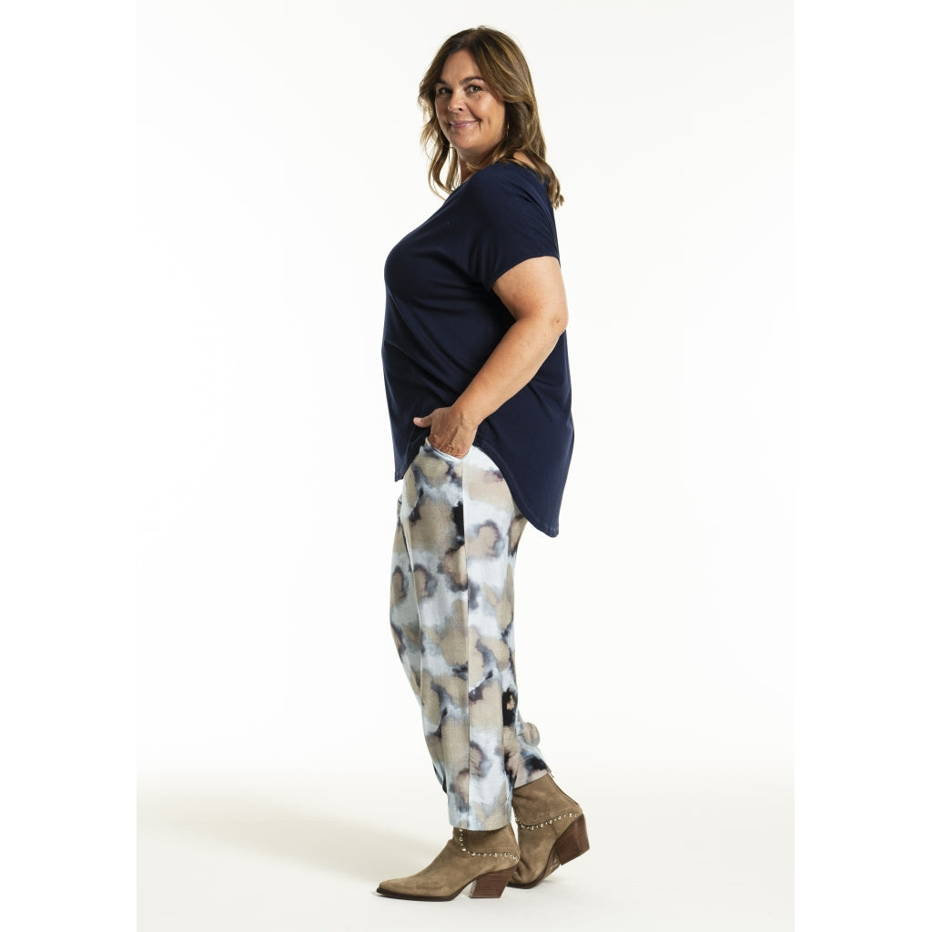 Gozzip Woman GIla Pants Pants Blue watercolor