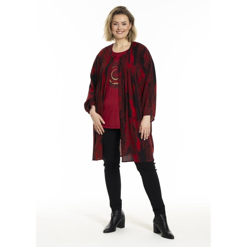 Gozzip Woman GJohanne Shirt Tunic Shirt Tunic Scarlet print