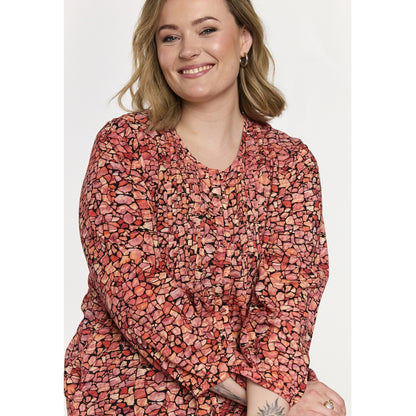 Gozzip Woman GJohanne Shirt Tunic Shirt Tunic Red mosaique