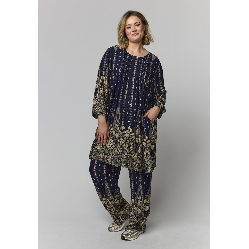 Gozzip Woman GJohanne Shirt Tunic Shirt Tunic Blue board print