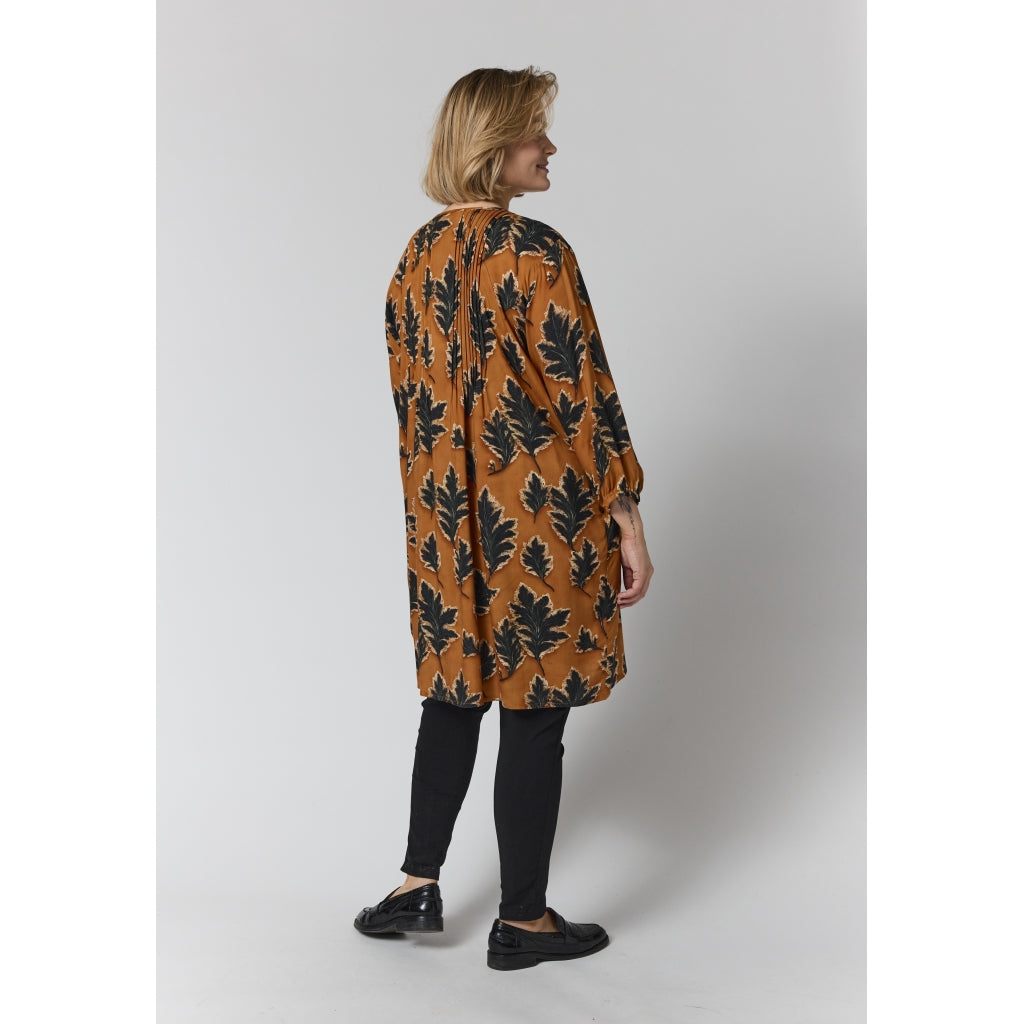 Gozzip Woman GJohanne Shirt Tunic Shirt Tunic Fall orange with black leave