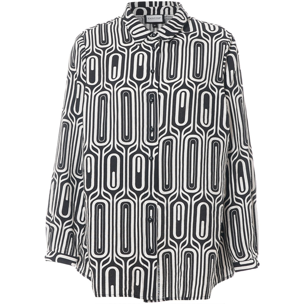 Gozzip Woman GKarina Shirt Shirt Black/Offwhite