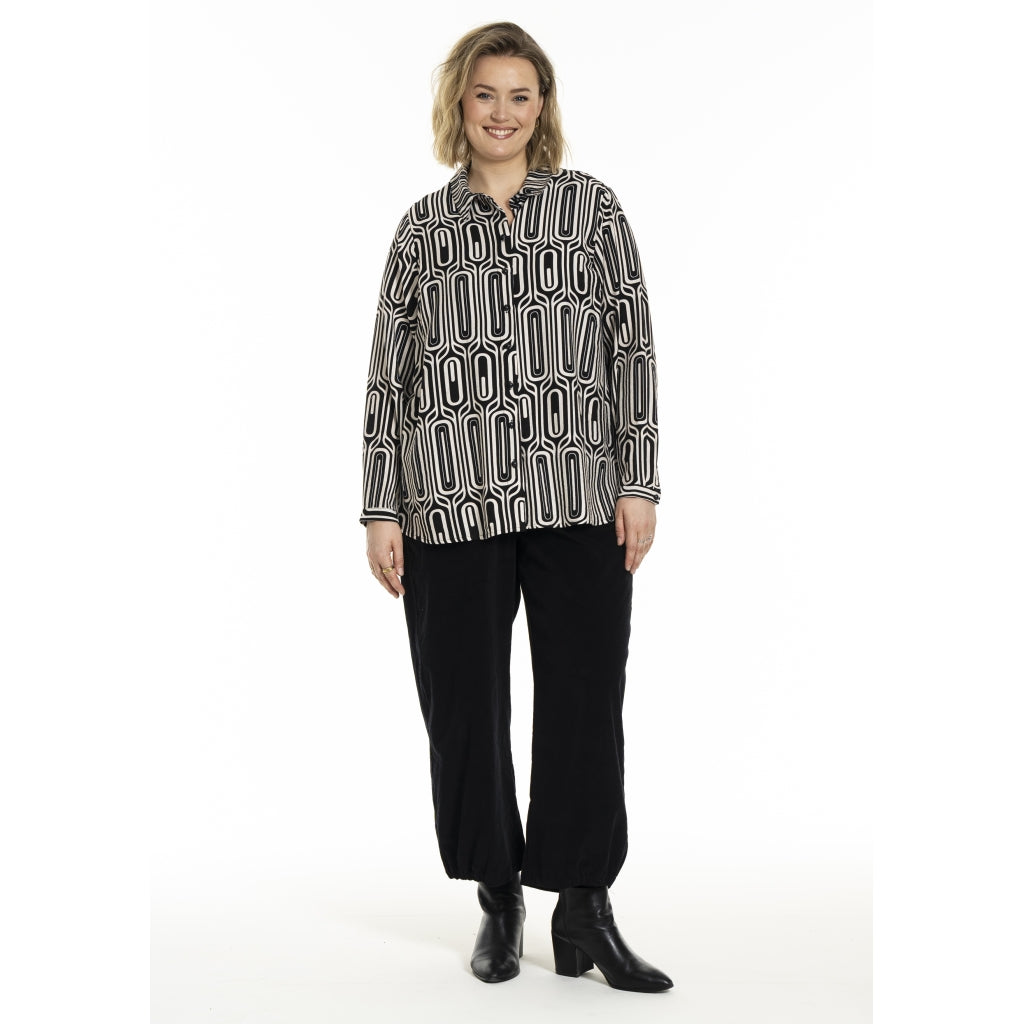 Gozzip Woman GKarina Shirt Shirt Black/Offwhite