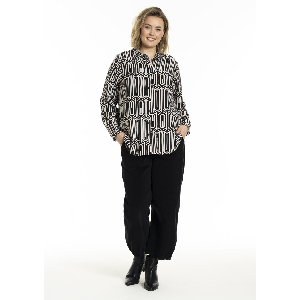 Gozzip Woman GKarina Shirt Shirt Black/Offwhite