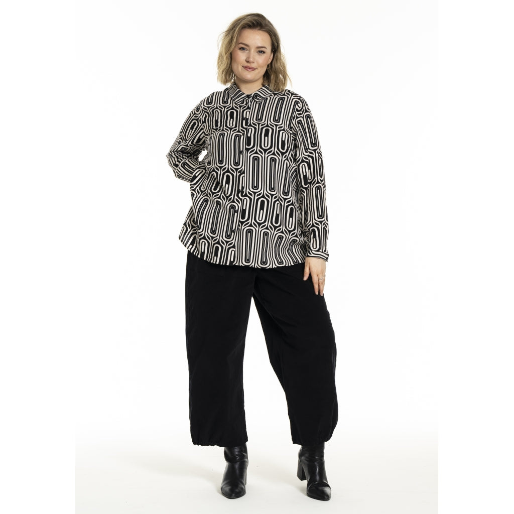 Gozzip Woman GKarina Shirt Shirt Black/Offwhite
