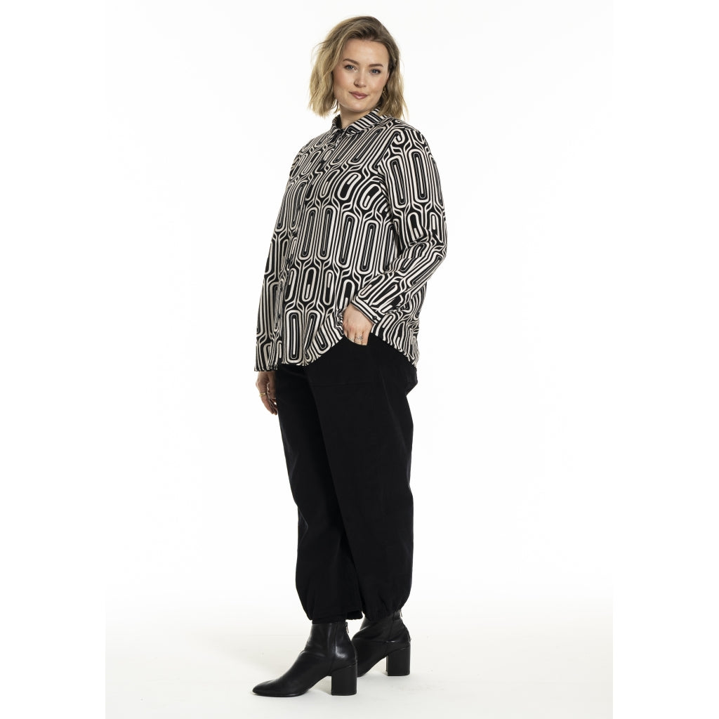 Gozzip Woman GKarina Shirt Shirt Black/Offwhite