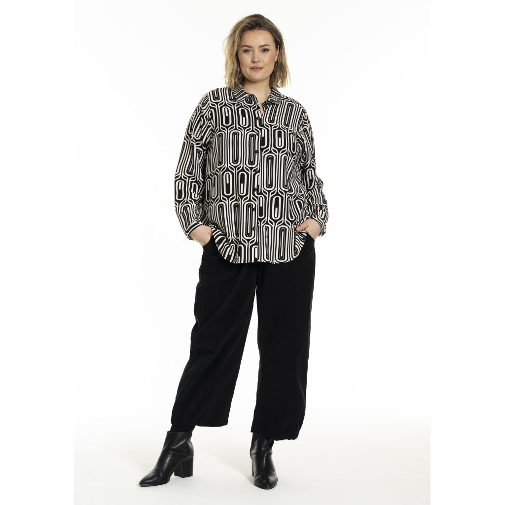 Gozzip Woman GKarina Shirt Shirt Black/Offwhite