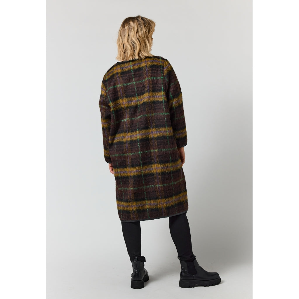 Gozzip Woman GKatinka Jacket Jacket Check with purple stripe