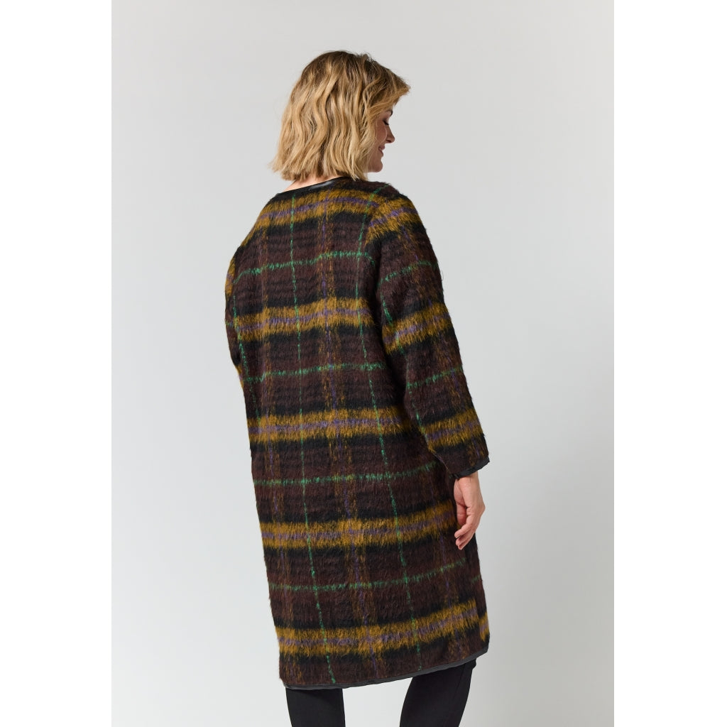 Gozzip Woman GKatinka Jacket Jacket Check with purple stripe