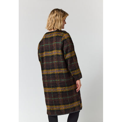 Gozzip Woman GKatinka Jacket Jacket Check with purple stripe