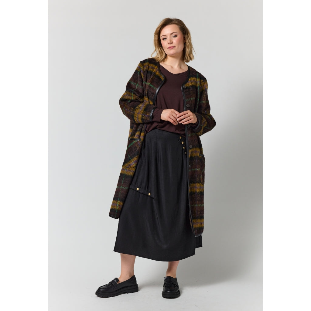 Gozzip Woman GKatinka Jacket Jacket Check with purple stripe