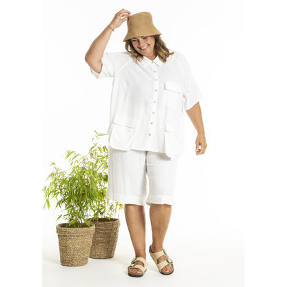 Gozzip Woman GKiara Shirt jacket Shirt Jacket White