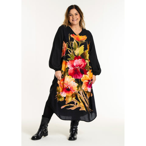 Gozzip Woman GLily Dress Dress Black W. Print