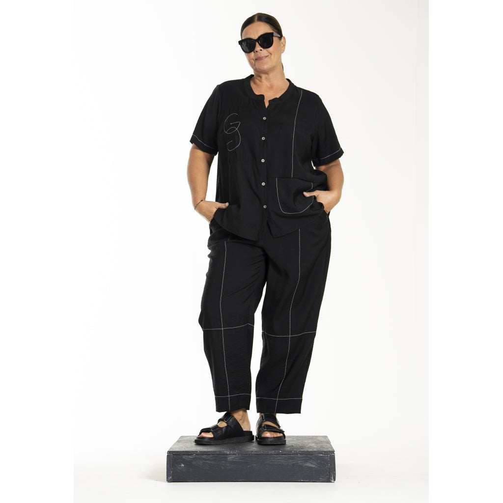 Gozzip Woman GLolly Blouse Pants Black