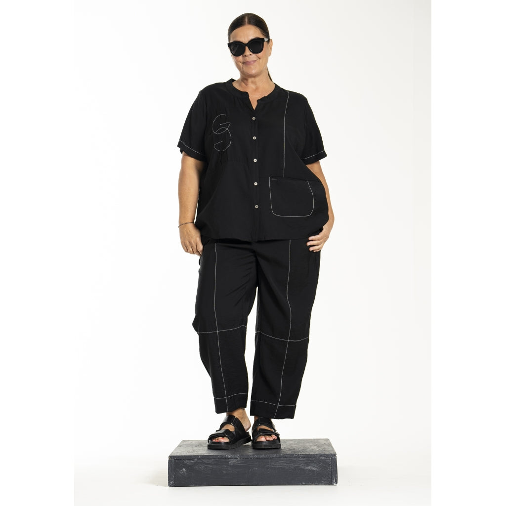 Gozzip Woman GLolly Blouse Pants Black