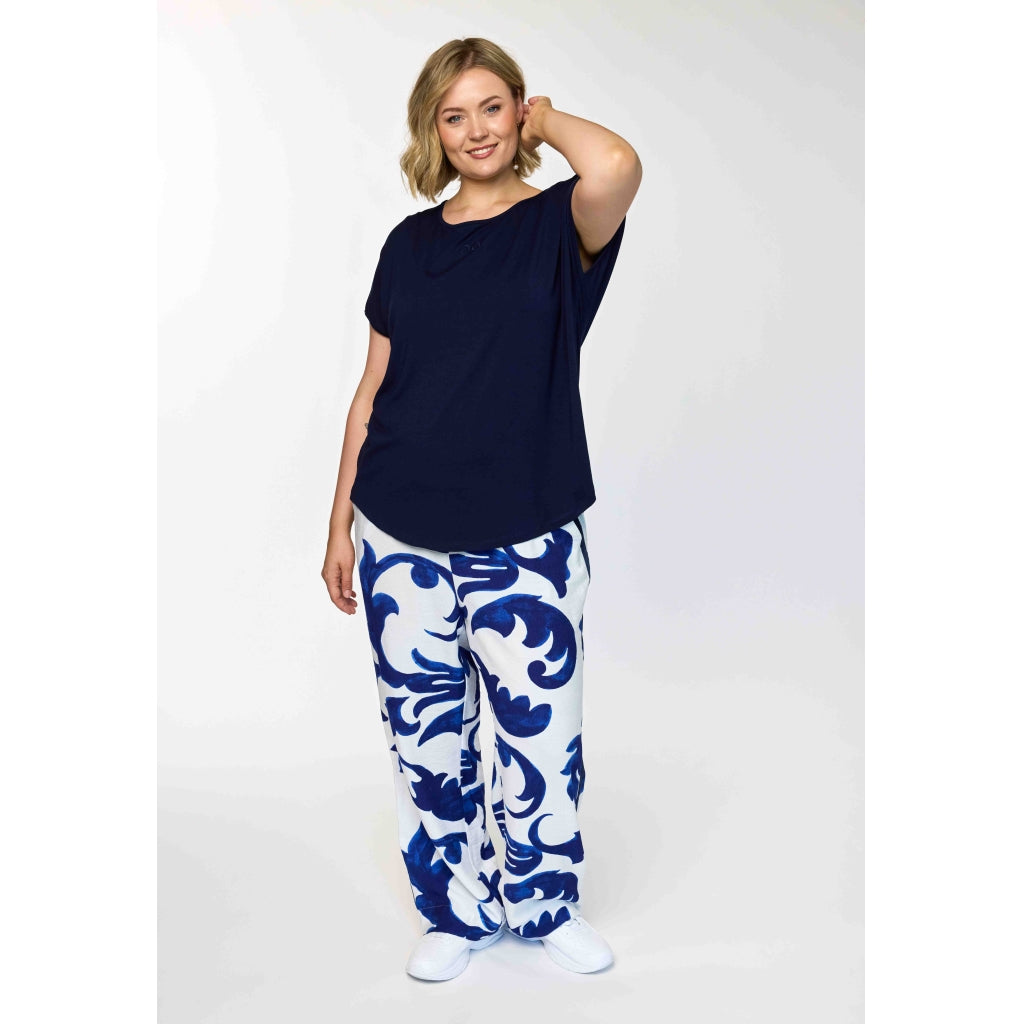 Gozzip Woman GLovise Pants Pants Offwhite-Blue