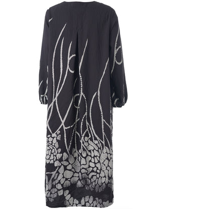 Gozzip Woman GMalene Dress Dress Black with border print